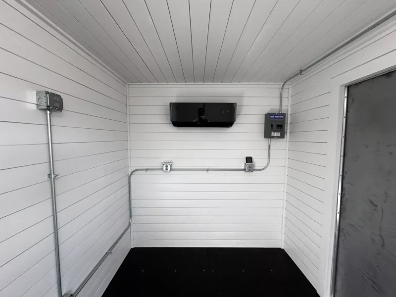 20 ft 20’ Slate Gray Shiplap 120V Shipping Container Office Minisplit - Image 4