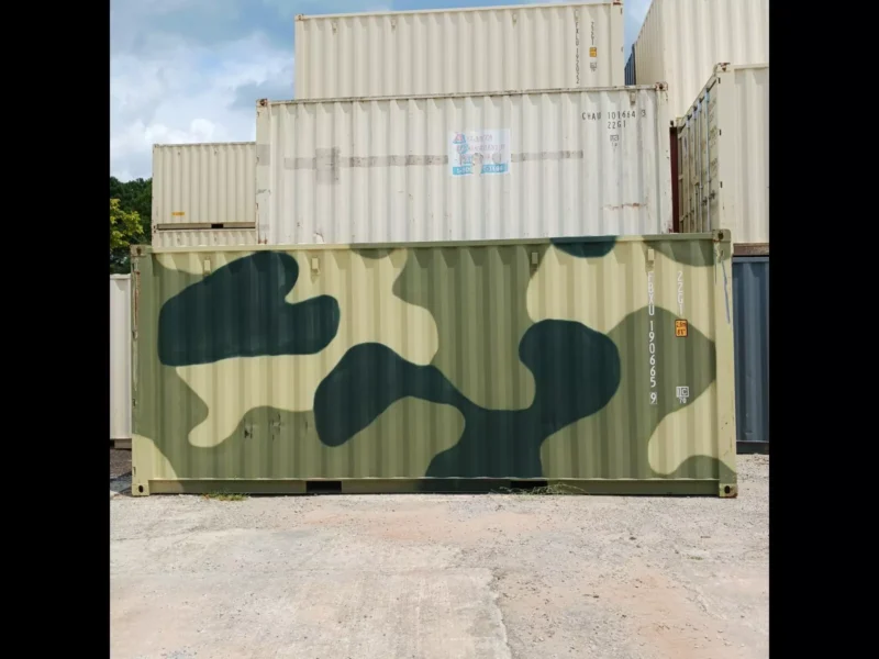 New One Trip 20' Ft Camouflage Shipping Storage Dry Container Conex - Image 7