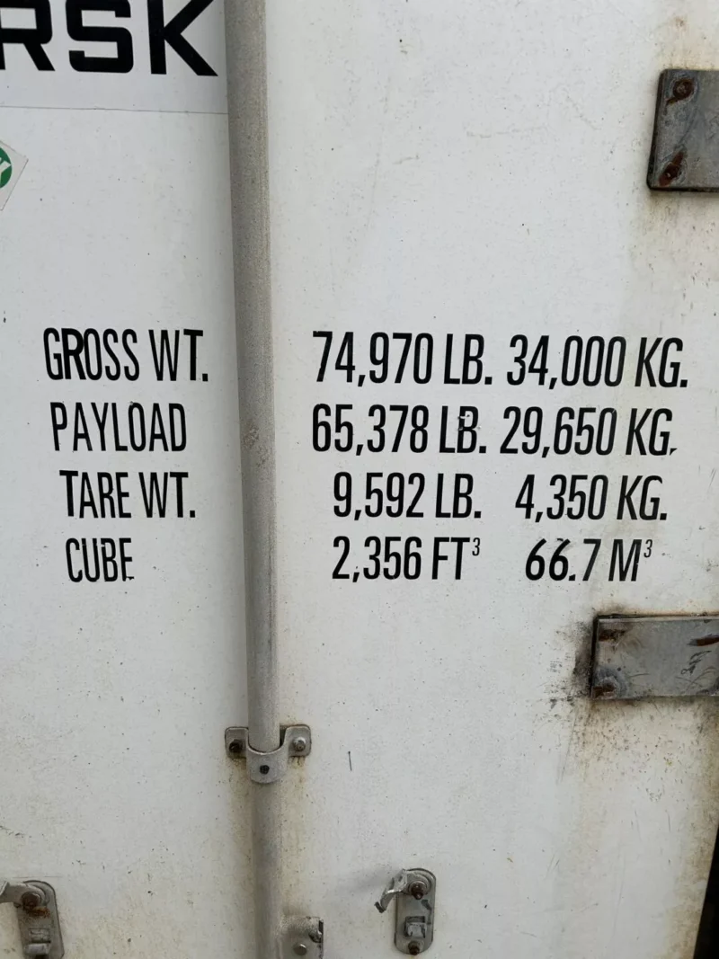Maersk Used 40ft Cold Storage Reefer Container – Model CCR18060 - Image 5