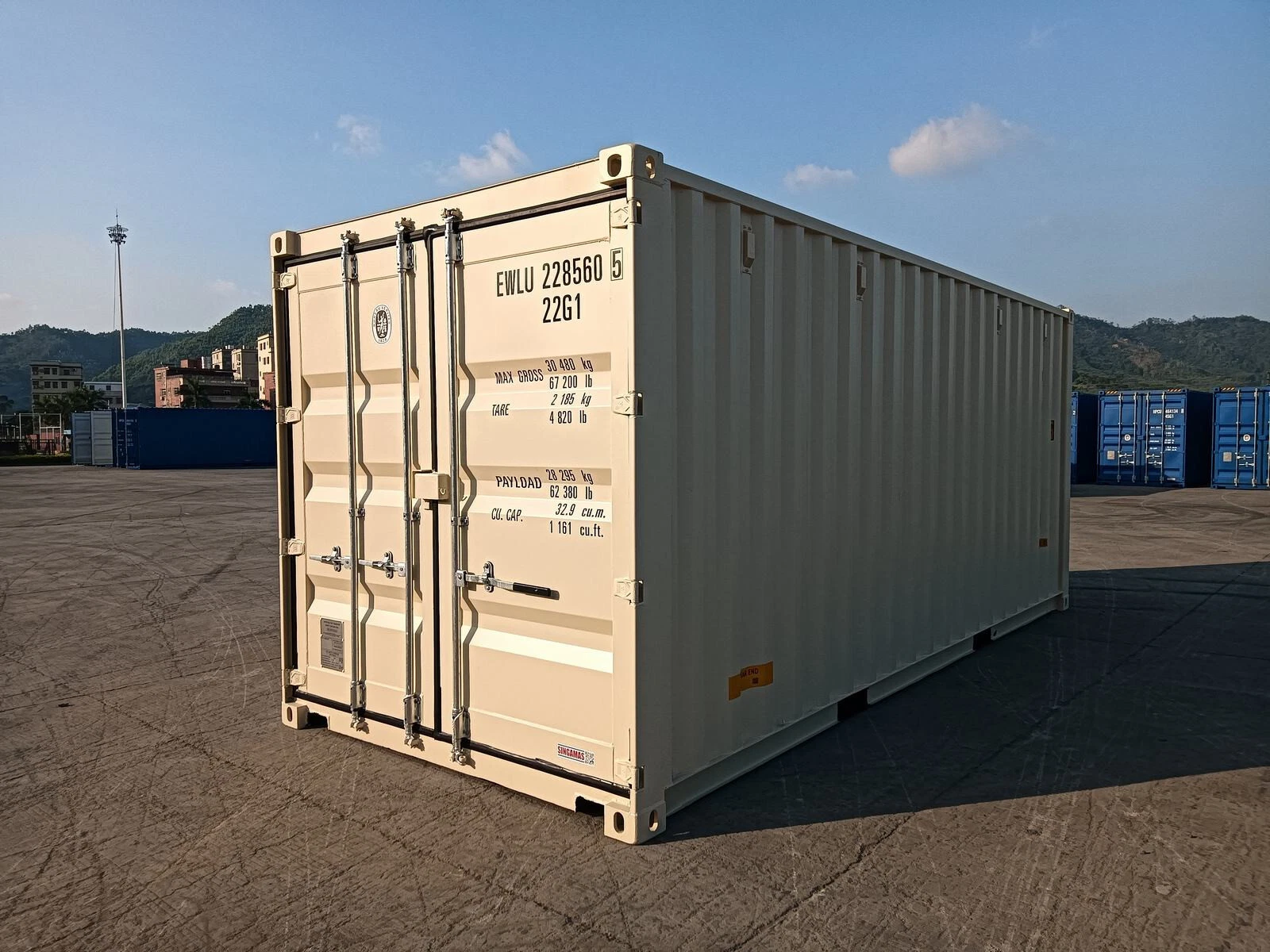 20ft One-Trip Shipping Container – Triple Door Access (Double + Single Door) - Image 3