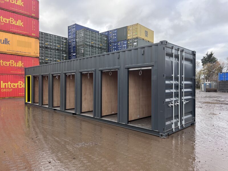 40ft High Cube Multi-Store Container – 7-Bay Self Storage Unit - Image 2