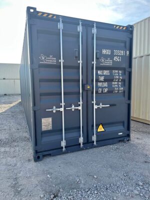 40ft Gray High Cube One-Trip Shipping Container – Easy Open Door, Like-New Condition!