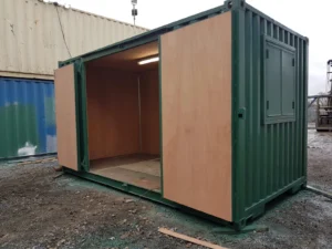 Rare Size 15x8 Ft Secure Store Or Workshop 8ft Side Doors & Security Windows