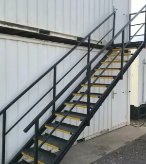 13 Tread Steel Staircase For Portable Office Canteen Site Cabin Container NEW