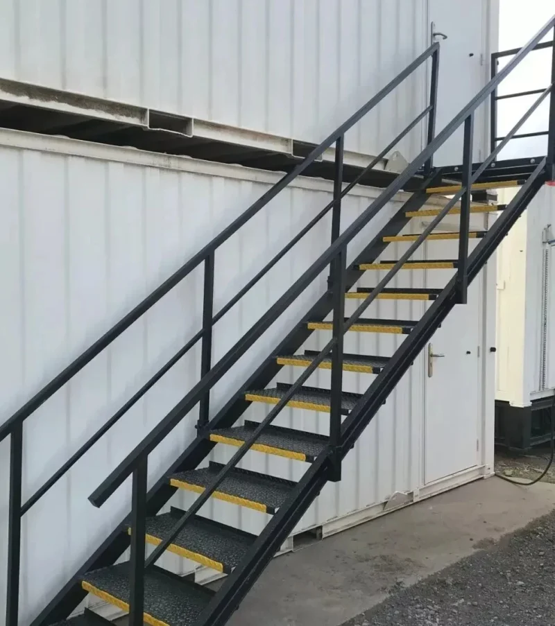 13 Tread Steel Staircase For Portable Office Canteen Site Cabin Container NEW