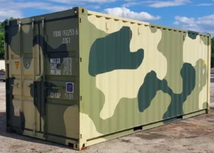 Camouflage New One Trip 20ft Shipping Storage Container Easy Open Door - USA