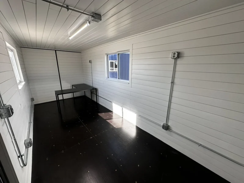 20 ft 20’ Slate Gray Shiplap 120V Shipping Container Office Mini Split - Image 6
