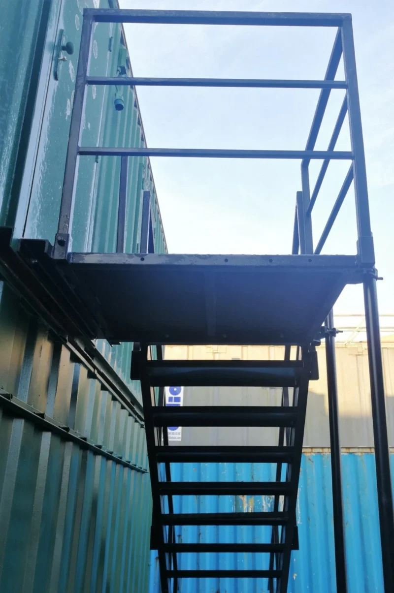 Container Site Office Steel Stair Kit - Refurbished - Image 4