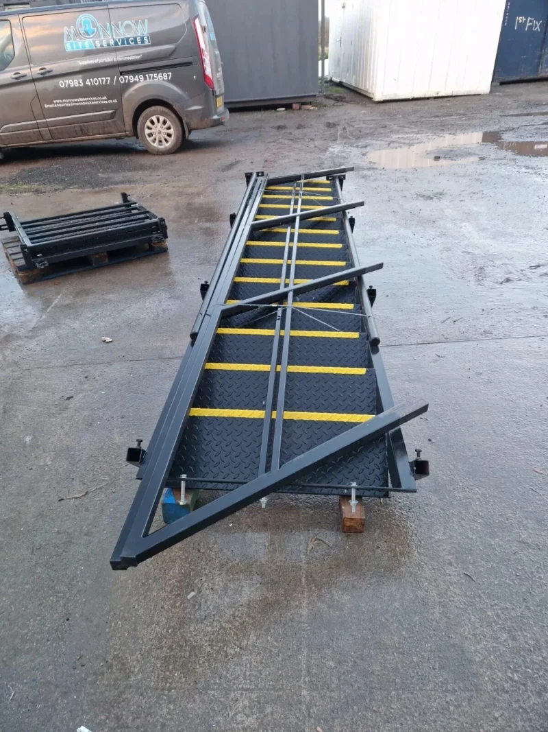 13 Tread Steel Staircase For Portable Office Canteen Site Cabin Container NEW - Image 8