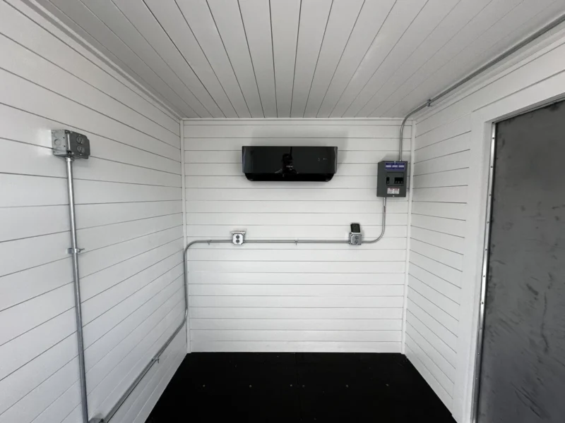 20 ft 20’ Slate Gray Shiplap 120V Shipping Container Office Mini Split - Image 7