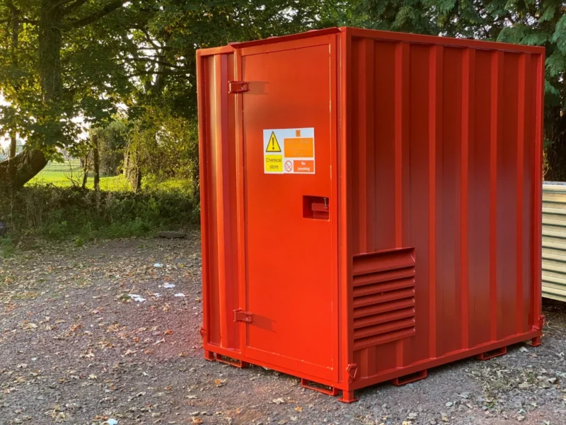 7ft x 5ft (2.2m x 1.6m) Secure Walk In Steel Chemstore/Hazardous Material Store - Image 2