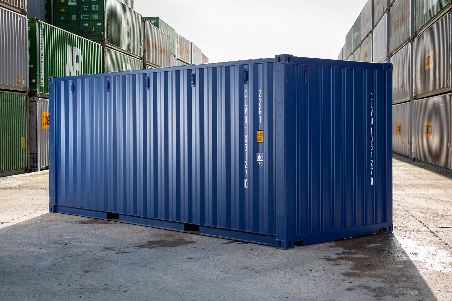 20Ft Shipping Container (One Trip) - Blue - Image 3