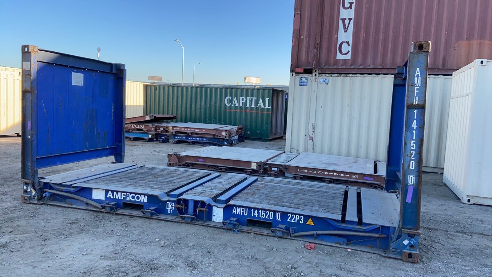 20Ft X 8Ft Used Flat Rack Shipping Containers