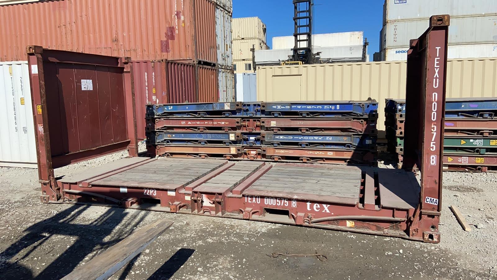 20Ft X 8Ft Used Flat Rack Shipping Containers - Image 3