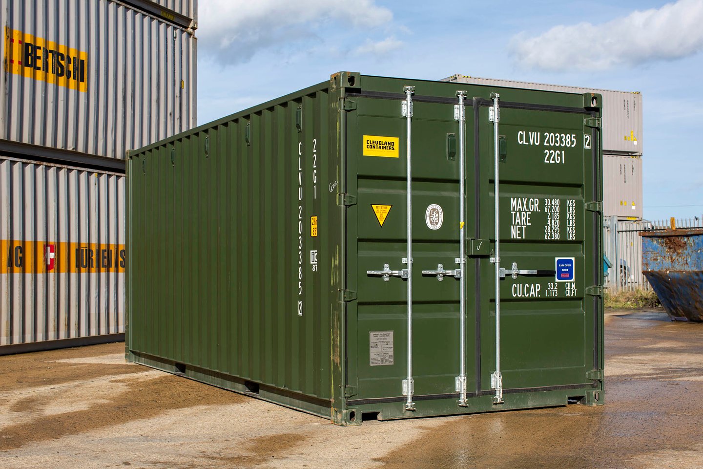 20Ft Shipping Container (One Trip) - Dark Green