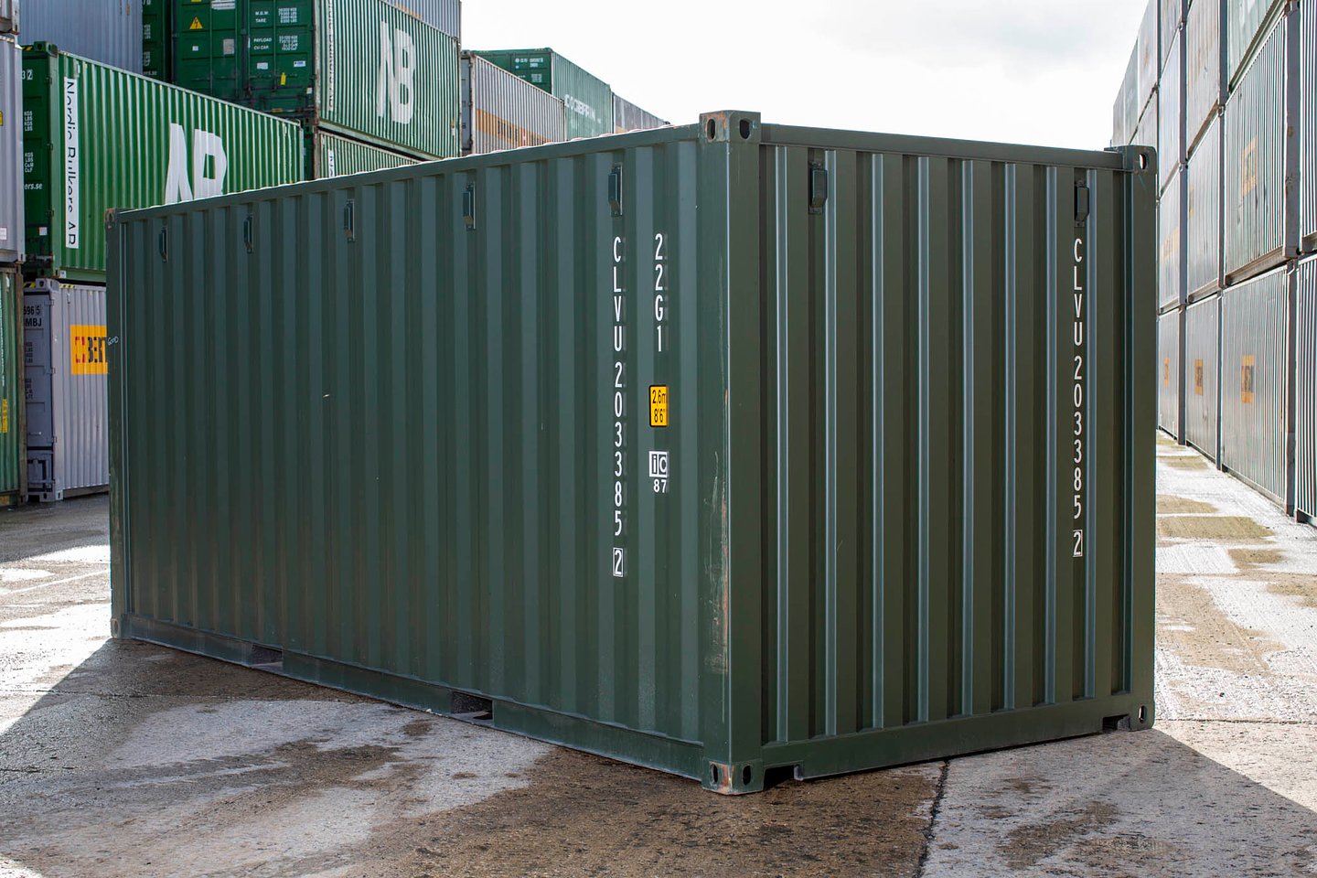 20Ft Shipping Container (One Trip) - Dark Green - Image 8
