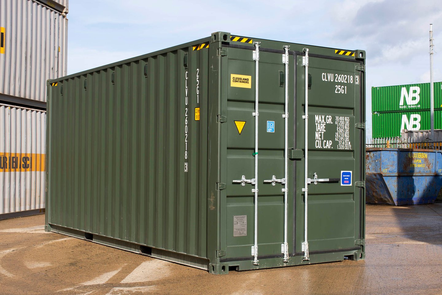 20Ft Shipping Container (One Trip) - Dark Green - Image 7