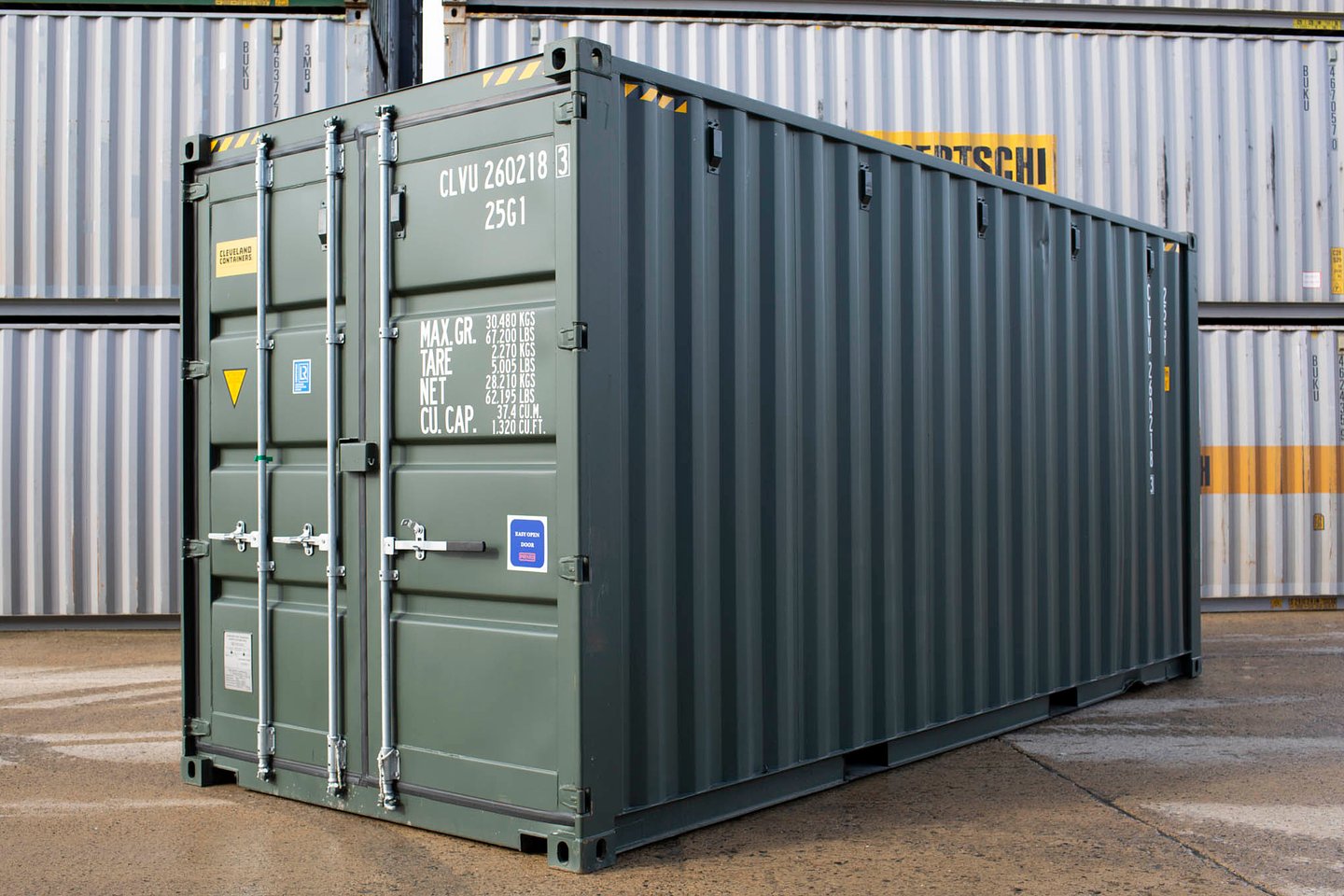 20Ft Shipping Container (One Trip) - Dark Green - Image 3