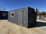 20 ft 20’ Slate Gray Shiplap 120V Shipping Container Office Mini Split
