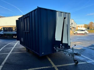 12ft by 8ft mobile container with generator excellent condition towable