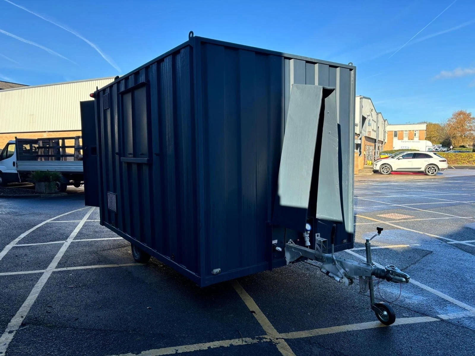 12ft by 8ft mobile container with generator excellent condition towable