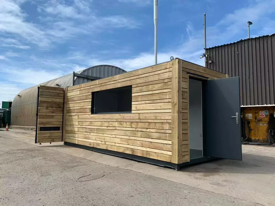 20ft x 8ft Clad Shipping Container T.V. Bar