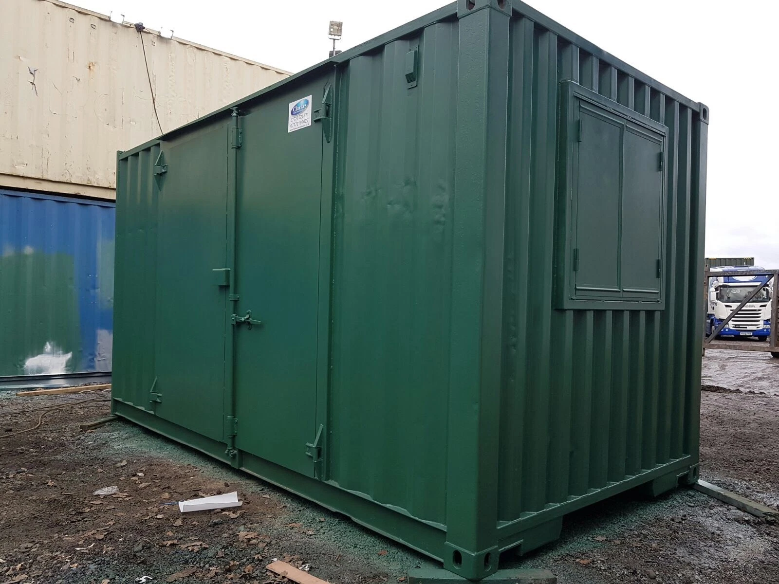 Rare Size 15x8 Ft Secure Store Or Workshop 8ft Side Doors & Security Windows - Image 2