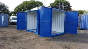 Rare Size 15x8 Ft Secure Container With Lock Box. Extra Double Doors.
