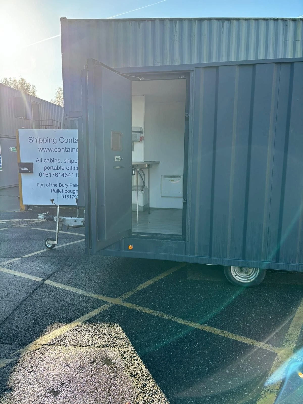 12ft by 8ft mobile container with generator excellent condition towable - Image 10