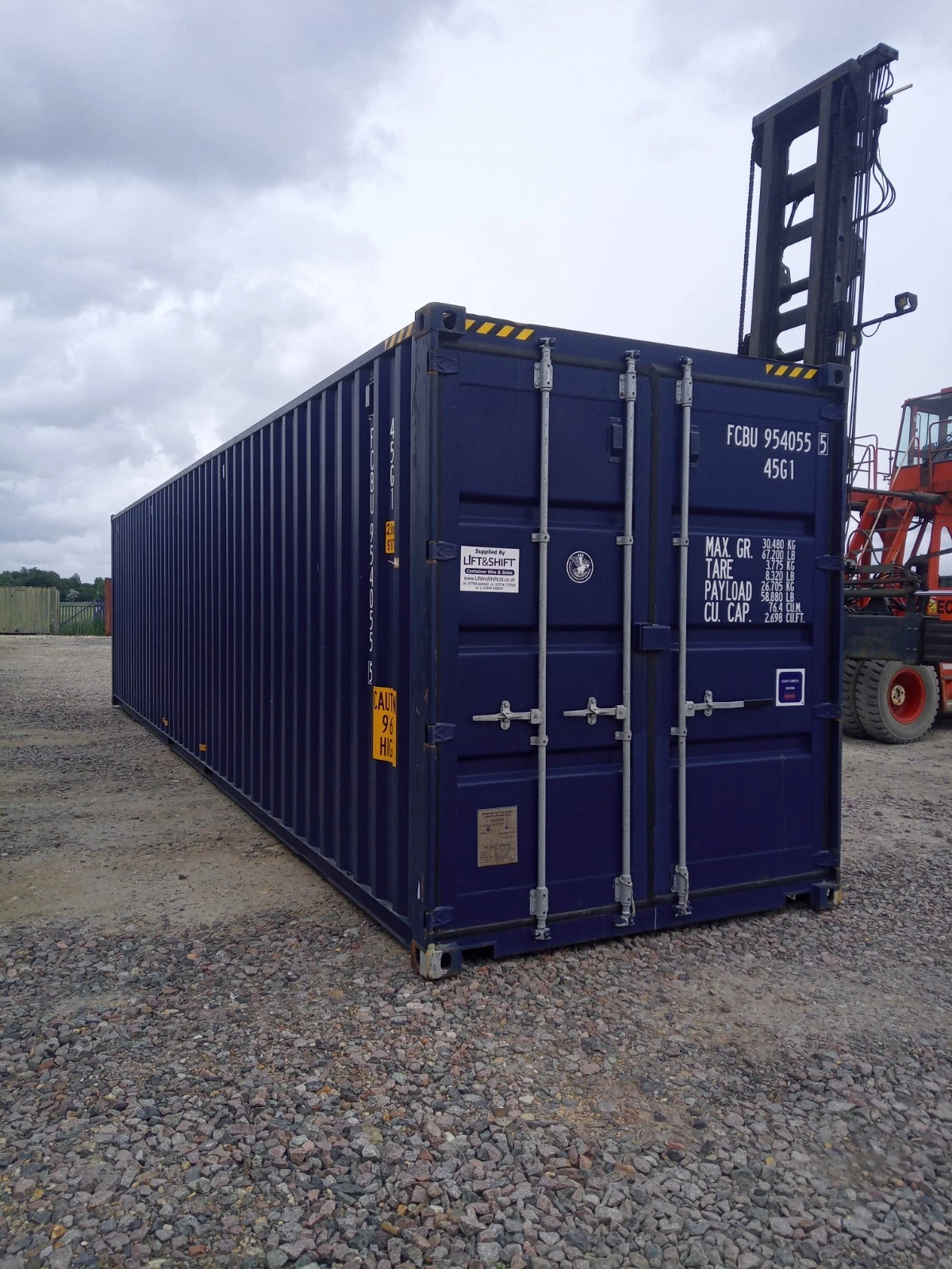 40ft X 8ft High Cube New 1 trip SHIPPING CONTAINER.
