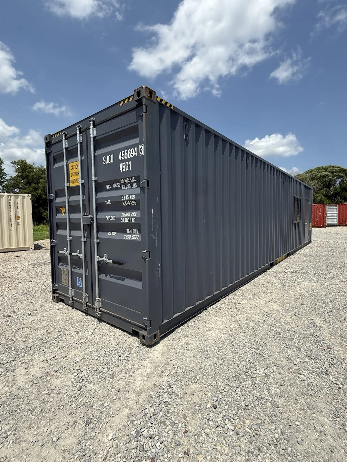 40ft New Slate Gray Shipping Container Office For Commercial Use Spray Foam - Image 5