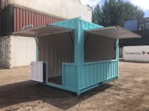 10FT TRIPLE HATCH CONVERTED SHIPPING CONTAINER