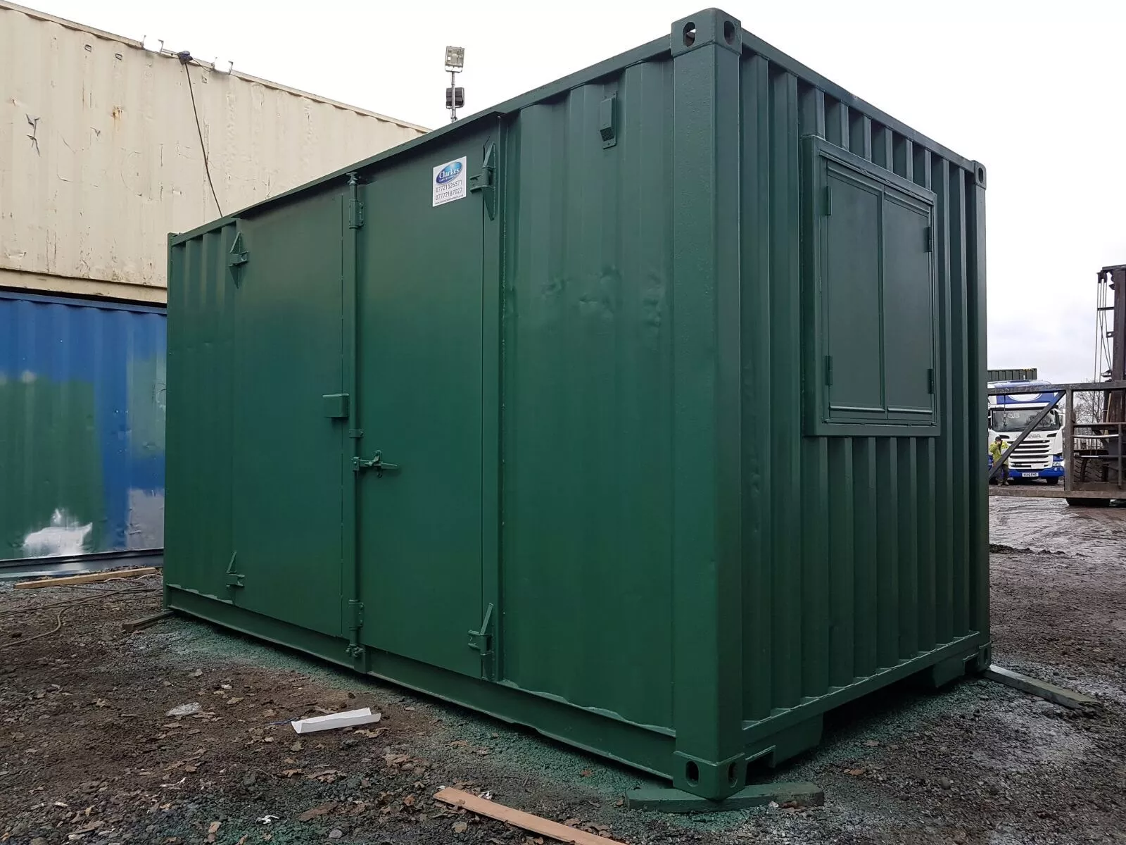 Rare Size 15x8 Ft Secure Store Or Workshop 8ft Side Doors & Security Windows - Image 7