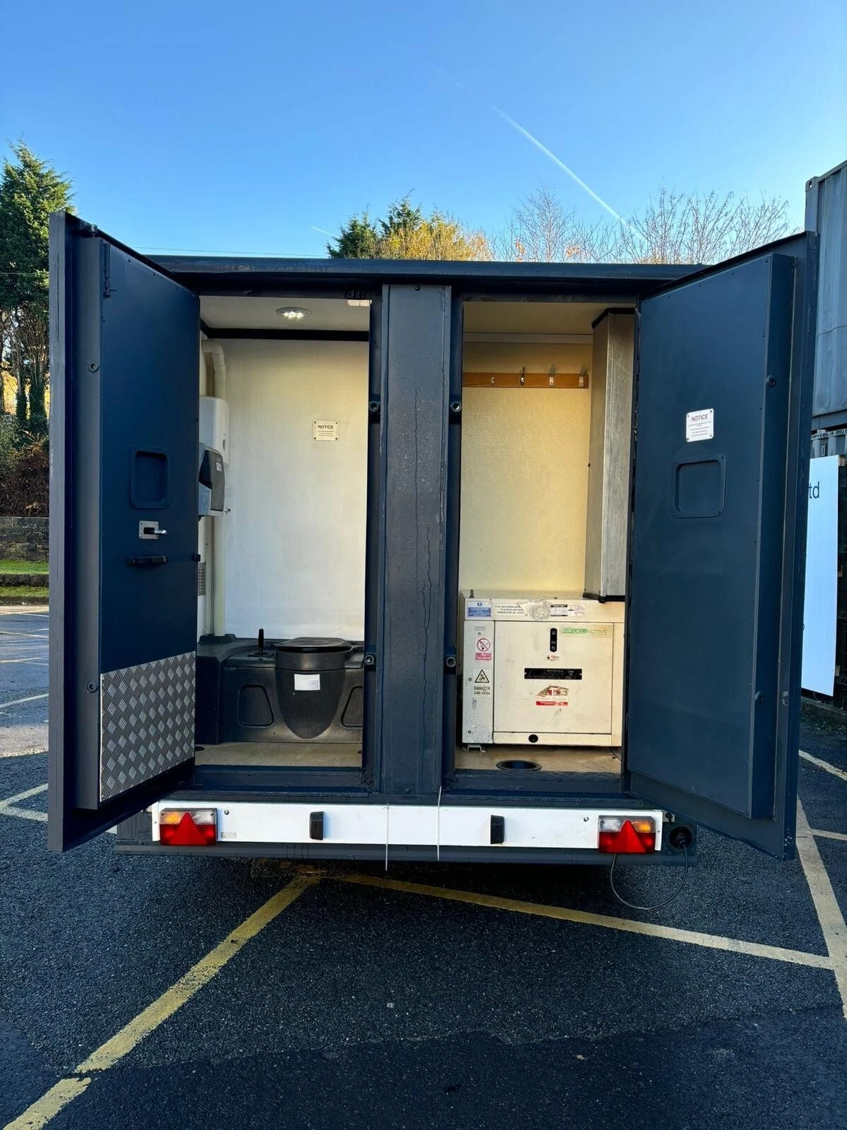 12ft by 8ft mobile container with generator excellent condition towable - Image 11